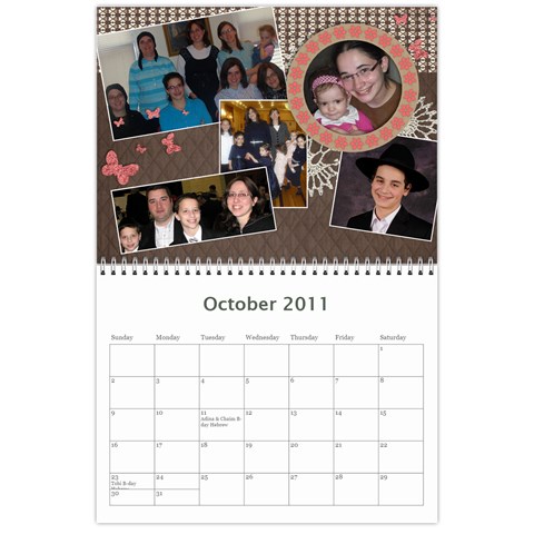 Family Calendar By Bryna Oct 2011