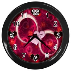 I Heart You Pink Love Wall Clock