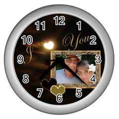 I Heart You Moon White Wall Clock - Wall Clock (Silver) I Heart You Moon White Wall Clock - Wall Clock (Silver)