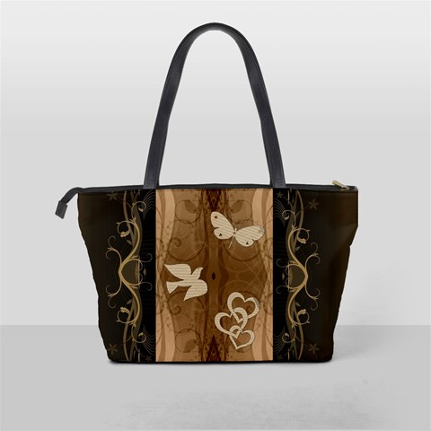 Enjoy The Little Things Brown Swirl Shoulder Handbag By Lil Back