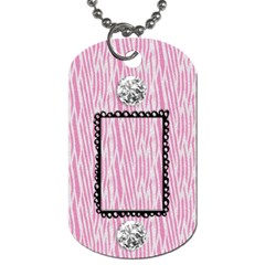 Zebra & Bling Dog Tag-2 sides - Dog Tag (Two Sides)