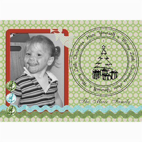 Merry Christmas Card 1 By Martha Meier 7 x5  Photo Card - 9