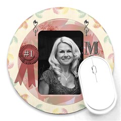 #1 Mom Round Mousepad