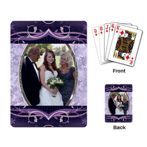 Pretty Purple Playing Cards By Lil Back
