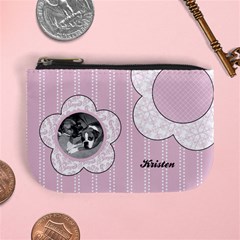 Simple Pink Flowers Mini Coin Purse