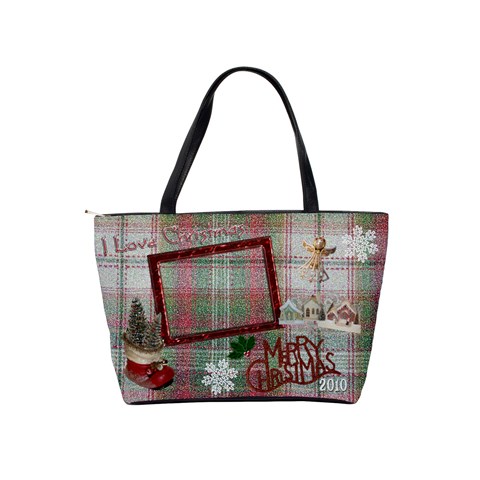 Old Fashioned Santa Christmas Classic Shoulder Bag 2 Sides  By Ellan Back