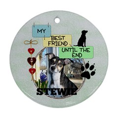 Dog Remembrance 2-Sided Ornament - Round Ornament (Two Sides)