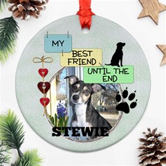 Dog Remembrance 2-Sided Ornament - Round Ornament (Two Sides)