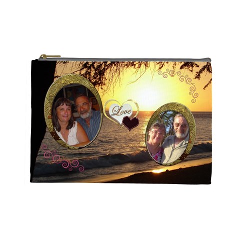 I Heart You 31 Love Large Cosmetic Bag By Ellan Front