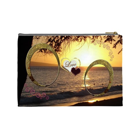 I Heart You 31 Love Large Cosmetic Bag By Ellan Back