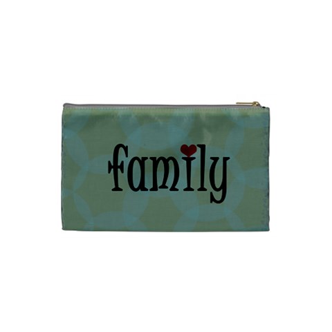 I Heart My Family Small Cosmetic Bag By Amanda Bunn Back