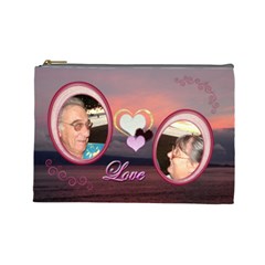 I heart you 35 love sunset Large Cosmetic Bag - Cosmetic Bag (Large) I heart you 35 love sunset Large Cosmetic Bag - Cosmetic Bag (Large)