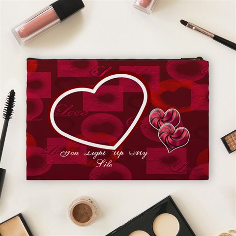 You Light Up My Life  Large Cosmetic Bag By Ellan Back