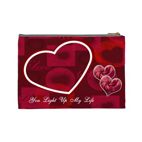 You Light Up My Life  Large Cosmetic Bag By Ellan Back