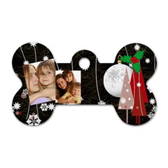 christmas - Dog Tag Bone (One Side)