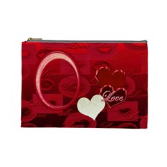 I heart you Love Red Large Cosmetic Bag - Cosmetic Bag (Large) I heart you Love Red Large Cosmetic Bag - Cosmetic Bag (Large)