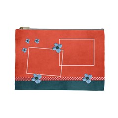 Cosmetic Bag (Large)- template blue and red