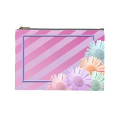 flowers cosmetic bag large - Cosmetic Bag (Large)