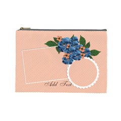 Cosmetic Bag (Large)- violet flowers