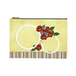 Cosmetic Bag (Large)- red flowers