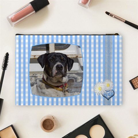 Baby Blue Large Cosmetic Case  By Joan T Back