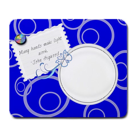 Blue Custom Large Mousepad  By Happylemon Front