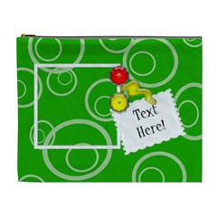 Green Circles Custom Cosmetic Bag (XL)