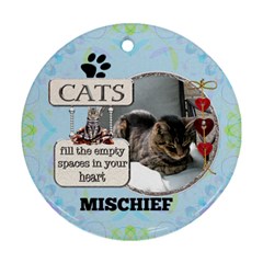 Cat Remembrance 2-Sided Ornament - Round Ornament (Two Sides)