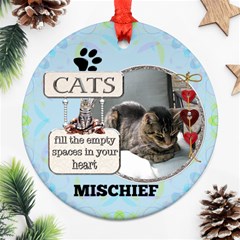 Cat Remembrance 2-Sided Ornament - Round Ornament (Two Sides)