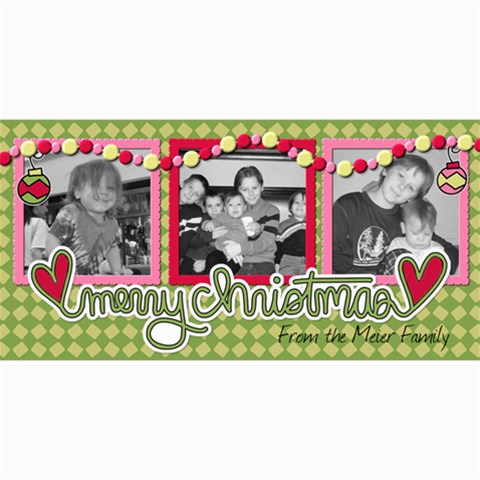 Merry Christmas Card By Martha Meier 8 x4  Photo Card - 1