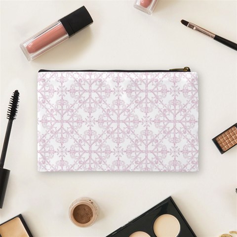 Simply Pink Medium Cosmetic Bag By Klh Back