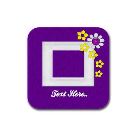 Purple Square Photo Coaster By Happylemon Front