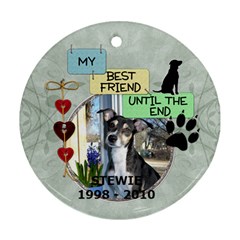 Dog Rememberance One-Sided Ornament - Ornament (Round)