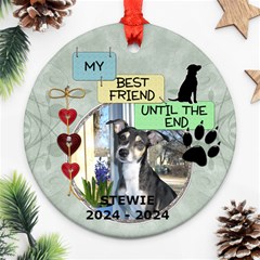 Dog Rememberance One-Sided Ornament - Ornament (Round)