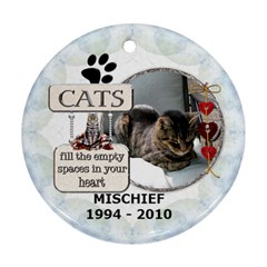 Cat Rememberance One-Sided Ornament - Ornament (Round)