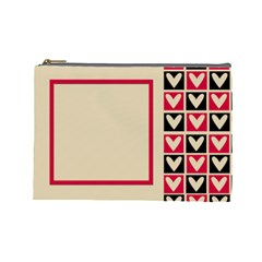 Black and red - Cosmetic Bag (Large)  