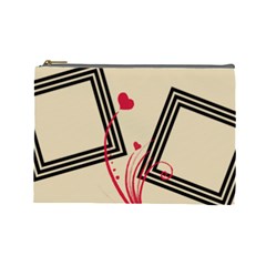 Red hearts - Cosmetic Bag (Large)  