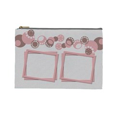 Pink and brown - Cosmetic Bag (Large)  