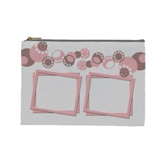 Pink and brown - Cosmetic Bag (Large) Pink and brown - Cosmetic Bag (Large)