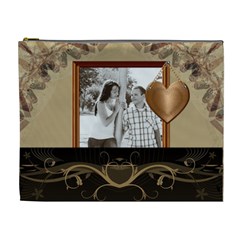 Brown & Copper XL Cosmetic Bag - Cosmetic Bag (XL) Brown & Copper XL Cosmetic Bag - Cosmetic Bag (XL)