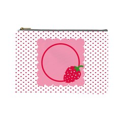 Strawberries cosmetic bag L 01 - Cosmetic Bag (Large)