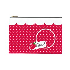 Strawberries cosmetic bag L 02 - Cosmetic Bag (Large) Strawberries cosmetic bag L 02 - Cosmetic Bag (Large)