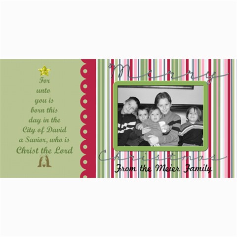 Merry Christmas Card 5 By Martha Meier 8 x4  Photo Card - 1