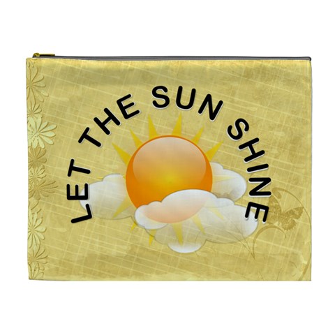 Let The Sun Shine Xl Cosmetic Bag By Lil Front