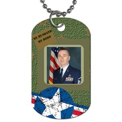 military husband 1 - Dog Tag (One Side)