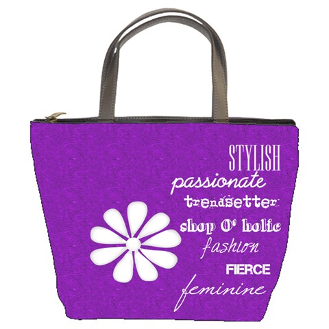 Girl s Purple Diva Bucket Bag By Happylemon Front