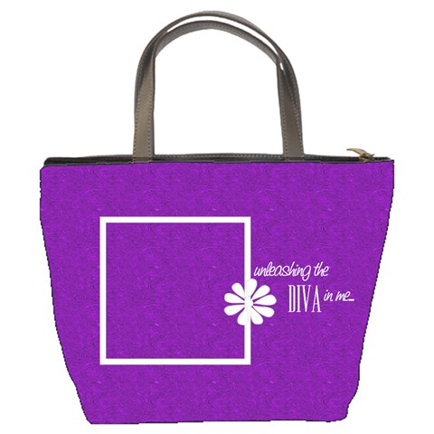 Girl s Purple Diva Bucket Bag By Happylemon Back