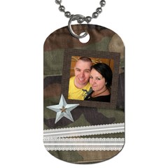 camo and lace - Dog Tag (One Side)