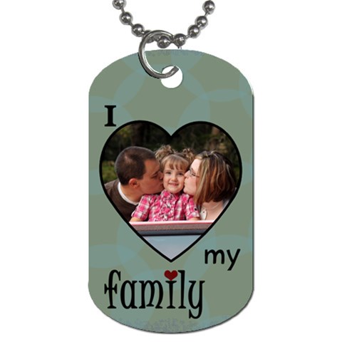 Love My Family 2 Side Tag Blue By Amanda Bunn Front