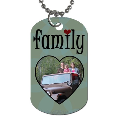 Love My Family 2 Side Tag Blue By Amanda Bunn Back